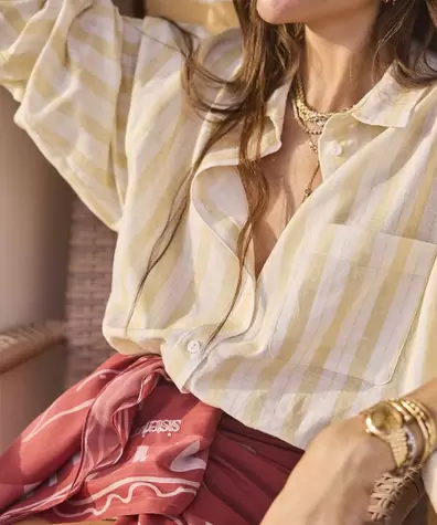 Camisa Oversize De Hombro Caído Para Mujer