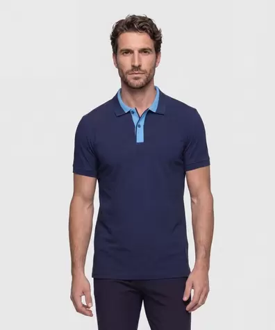 Polo Hombre con Cuello a Contraste