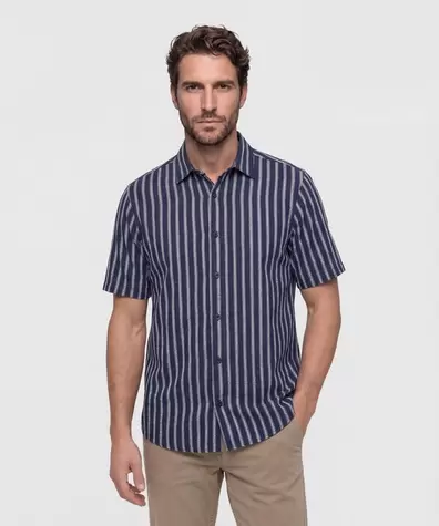 Camisa Hombre Manga Corta Estampada