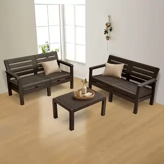 Sala Barú En L 4 Puestos, 2 Sofá Doble, 1 Mesa De Centro