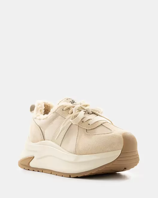 Tenis Chunky Peluche - 20144 - BEIGE