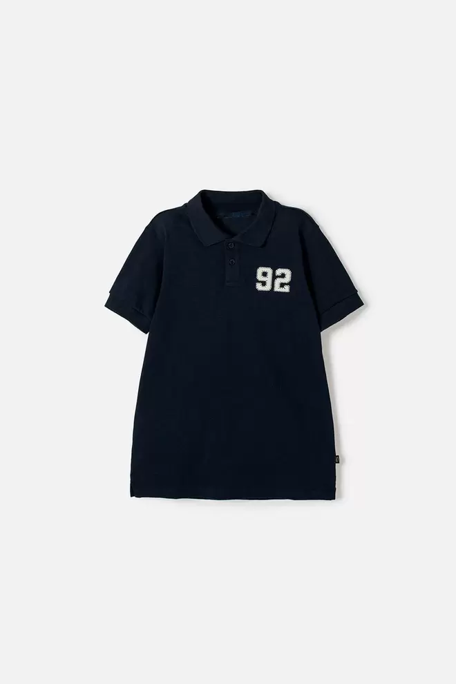 Camiseta tipo Polo de Mic azul para niño