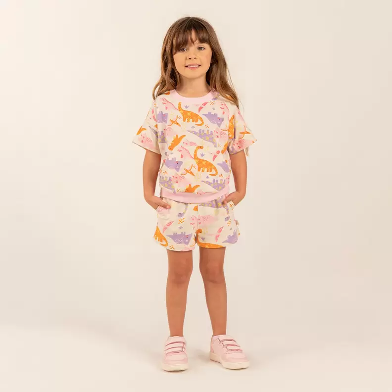 Conjunto para niña de camiseta + short