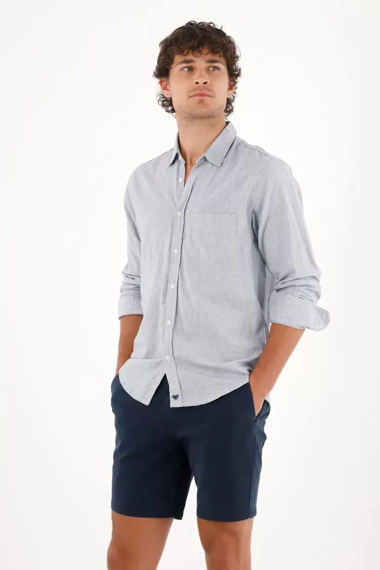 Bermuda tipo chino azul para hombre