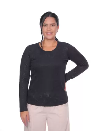 Camiseta manga larga silueta ajustada 23472A