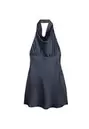 Vestido corto satinado halter