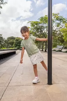Conjuto Falda y Camiseta Manga Corta Para Bebé Niña