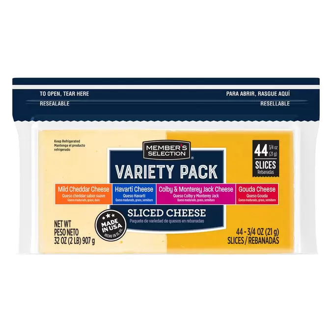 Member's Selection Paquete de Quesos Variados Tajado 907 g / 32 oz