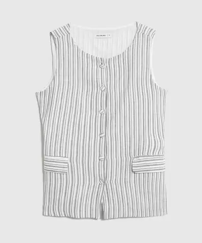 Blusa Alargada Con Botonadura Para Mujer