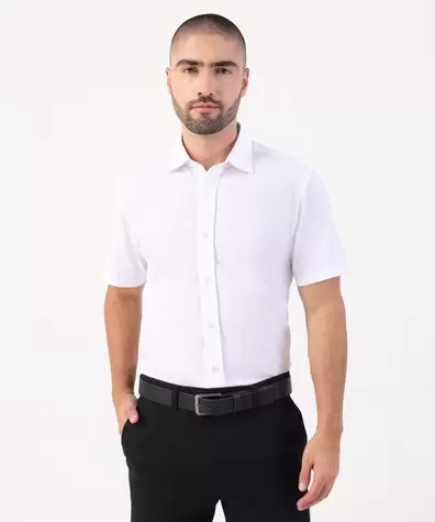 Camisa Formal Manga Corta Para Hombre