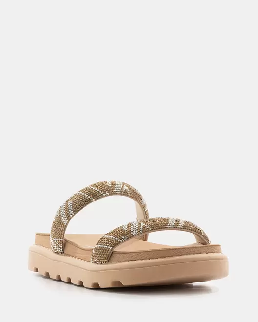 Sandalia Plataforma Pedrería - 20387 - NUDE