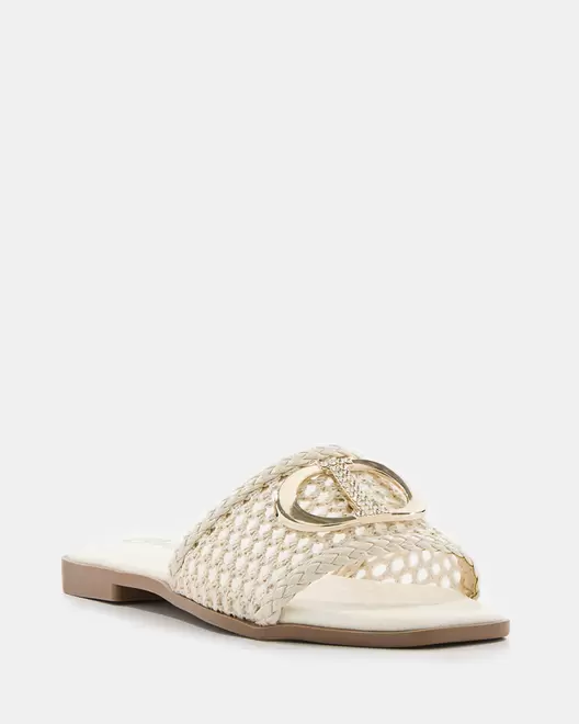 Sandalia Hebilla Dorada - 20170 - BLANCO HUESO