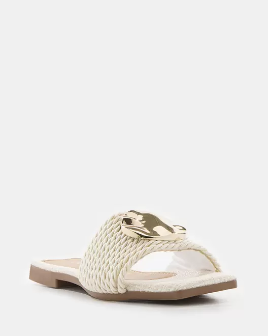 Slide Flor Tejida -20168 - BLANCO HUESO