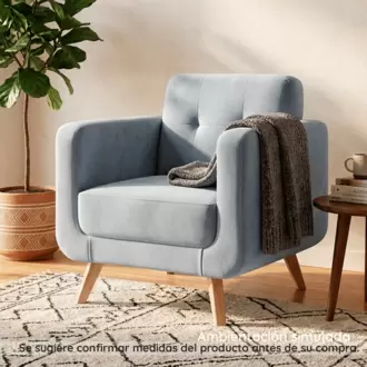 Silla Decorativa Kinda Tela /gris