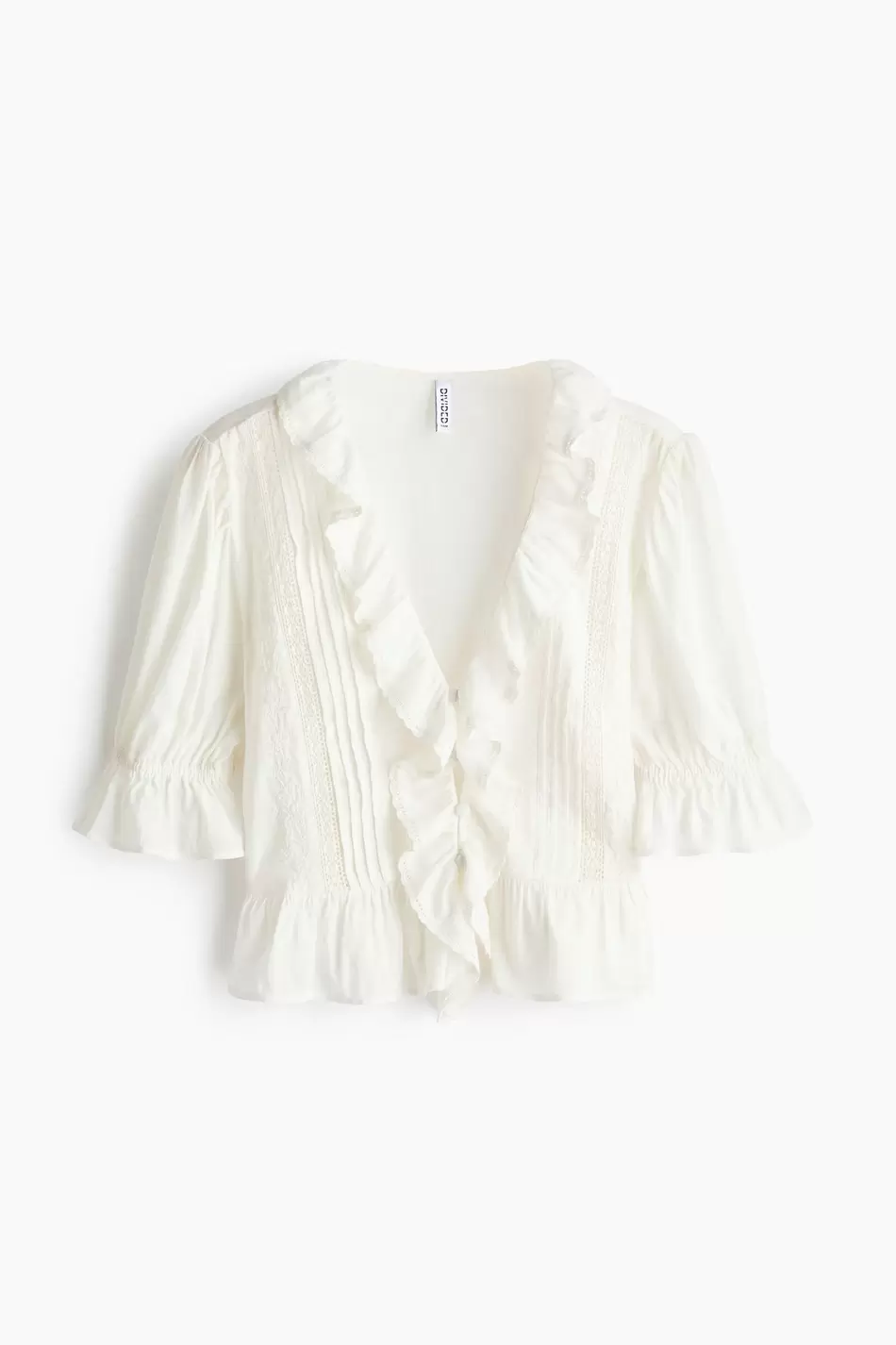 Blusa con ribetes de volante