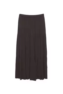 Falda midi fluida paneles