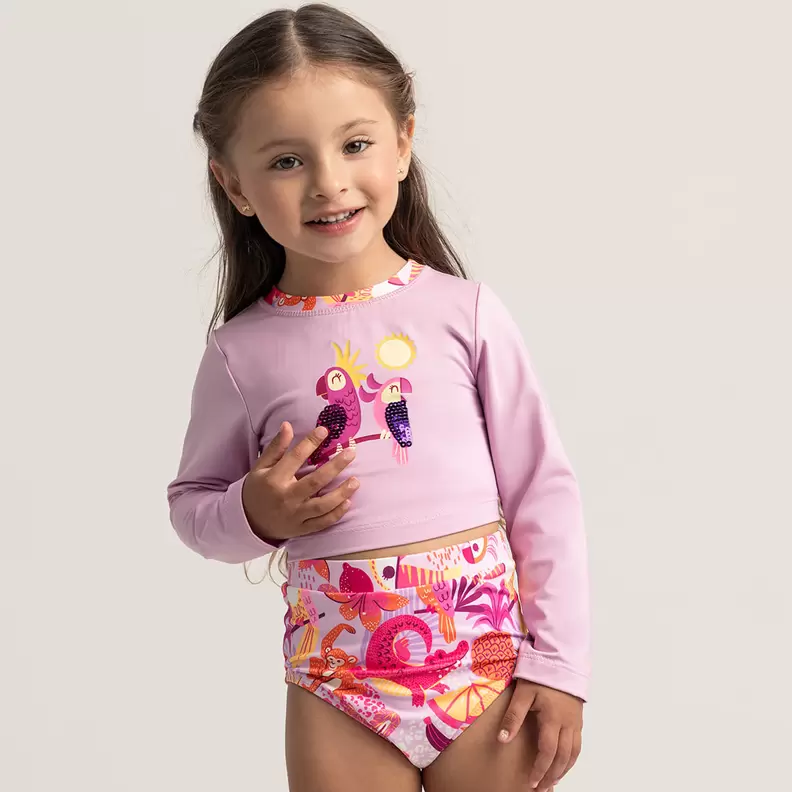 Vestido de baño tankini para niña