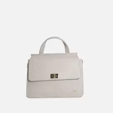 Bolso manos libres jade de cuero para mujer - Hueso