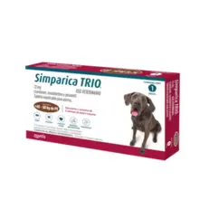 Antiparasitario Interno y Externo para perroSimparica Trio 40 Kg - 60 Kg 1 Tableta
