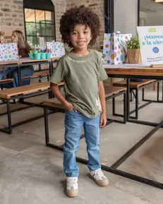 Conjunto Jean y Camiseta Manga Corta Para Bebé Niño