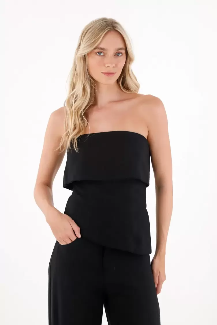 Camisa strapless para mujer