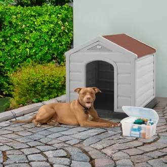 Combo Mascota, 1 Casa Razas Medianas y Grandes, 1 Caja Multiusos 12 Litros