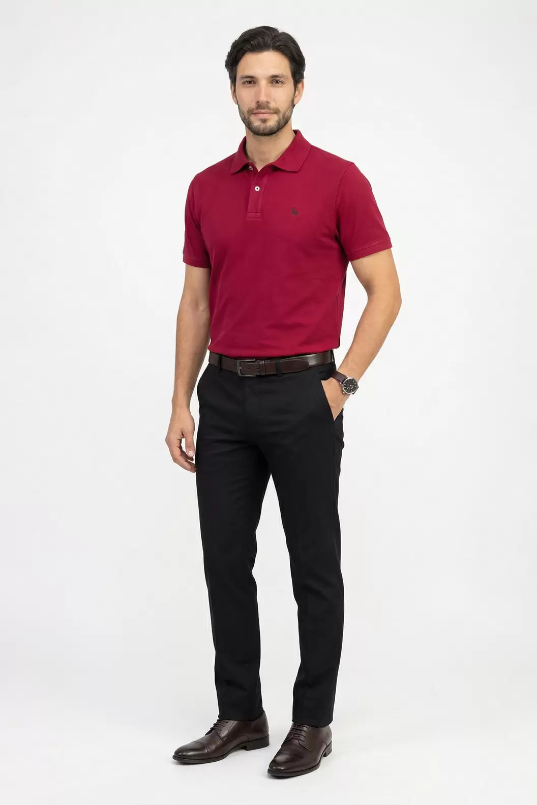 Polo de hombre básico cuello en v