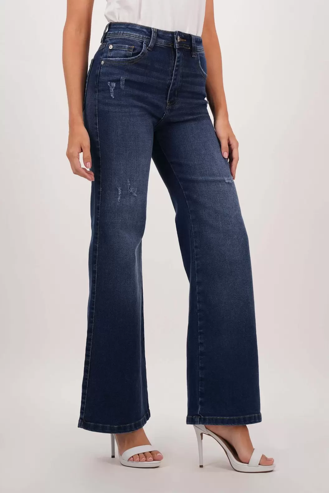 Jean de dama bota ancha