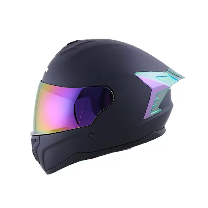 CASCO XTRONG XTR-M70 SET NEGRO MATE SPOILER VERDE