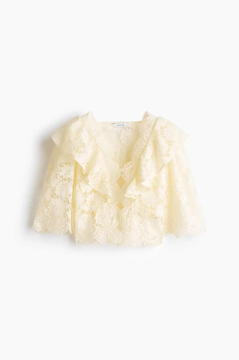 Blusa de volantes en encaje