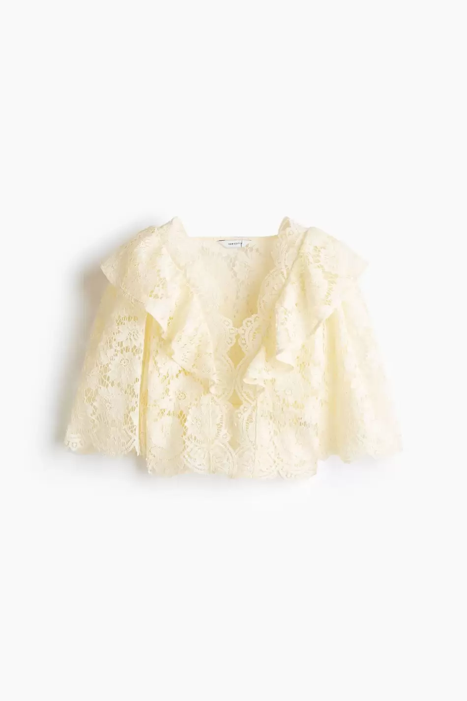 Blusa de volantes en encaje