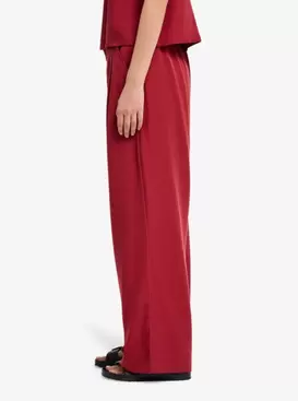 Vista Pantalones elásticos Rojo Mujer