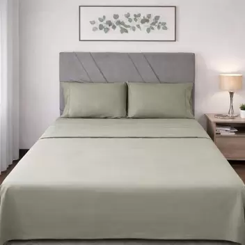 Sábana 200 Hilos Clásica - Color Verde Oliva