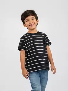 Camiseta Rayas Manga Corta Para Bebé Niño