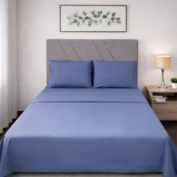 Sábana 200 Hilos Clásica - Color Azul Petróleo