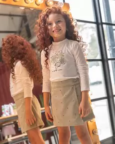 Conjunto Falda y Camiseta Manga Larga Para Bebé Niña