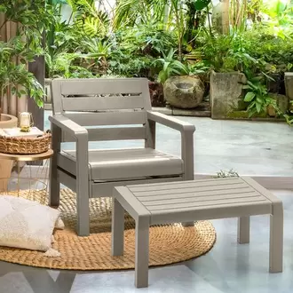 Combo Balcón, 1 Sillon, 1 Mesa de Centro