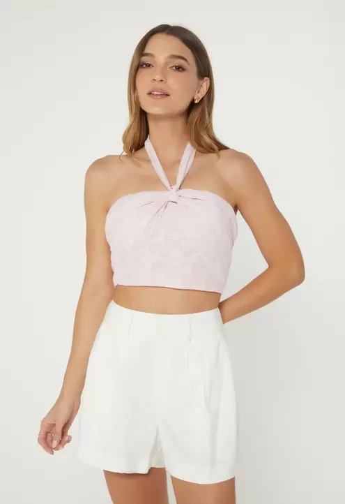 Blusa con anudado para mujer