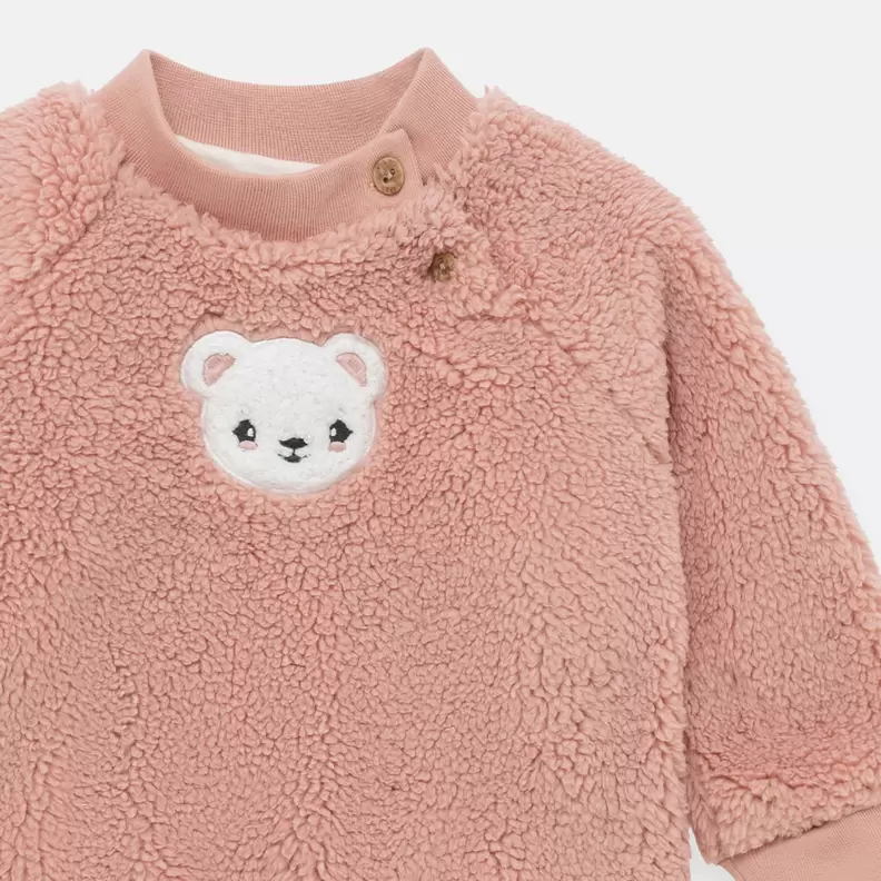 Conjunto para bebé niña de buzo y sudadera