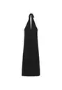 Vestido midi halter espalda descubierta