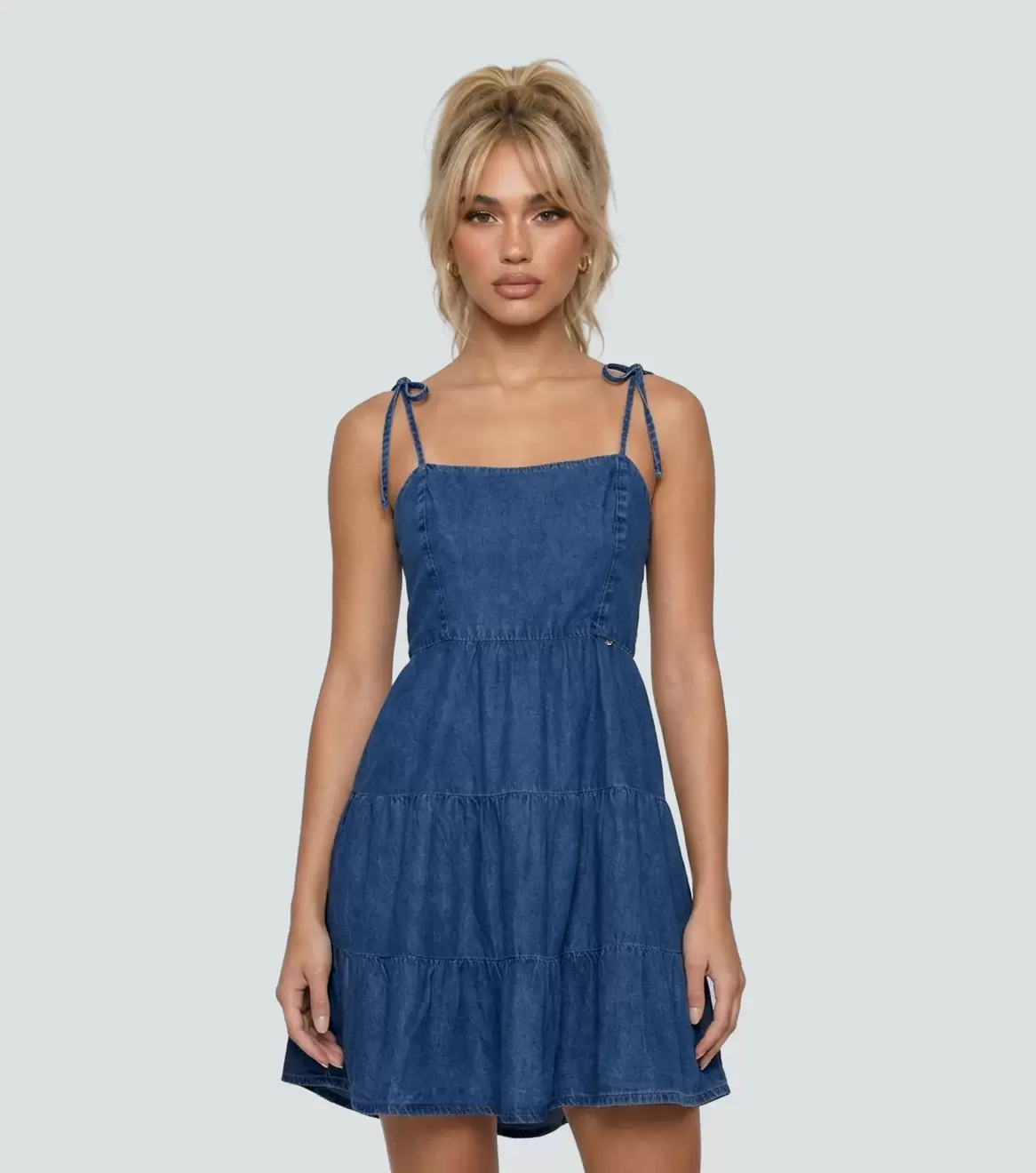 Vestido Para Mujer En Chambray Con Proceso Nicky Derek