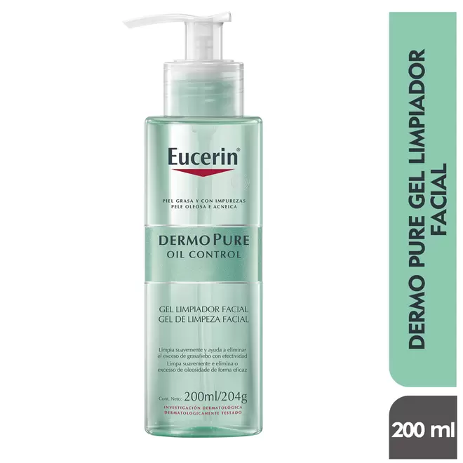 Eucerin Gel Facial Dermo Pure Oil 200 mL