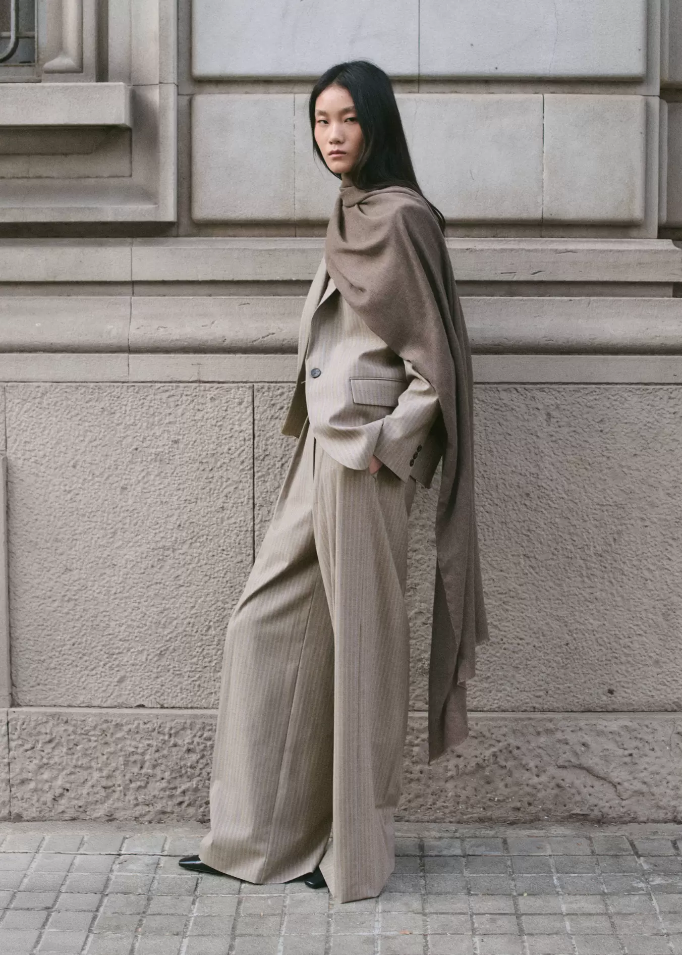 Pantalón traje mezcla de lana