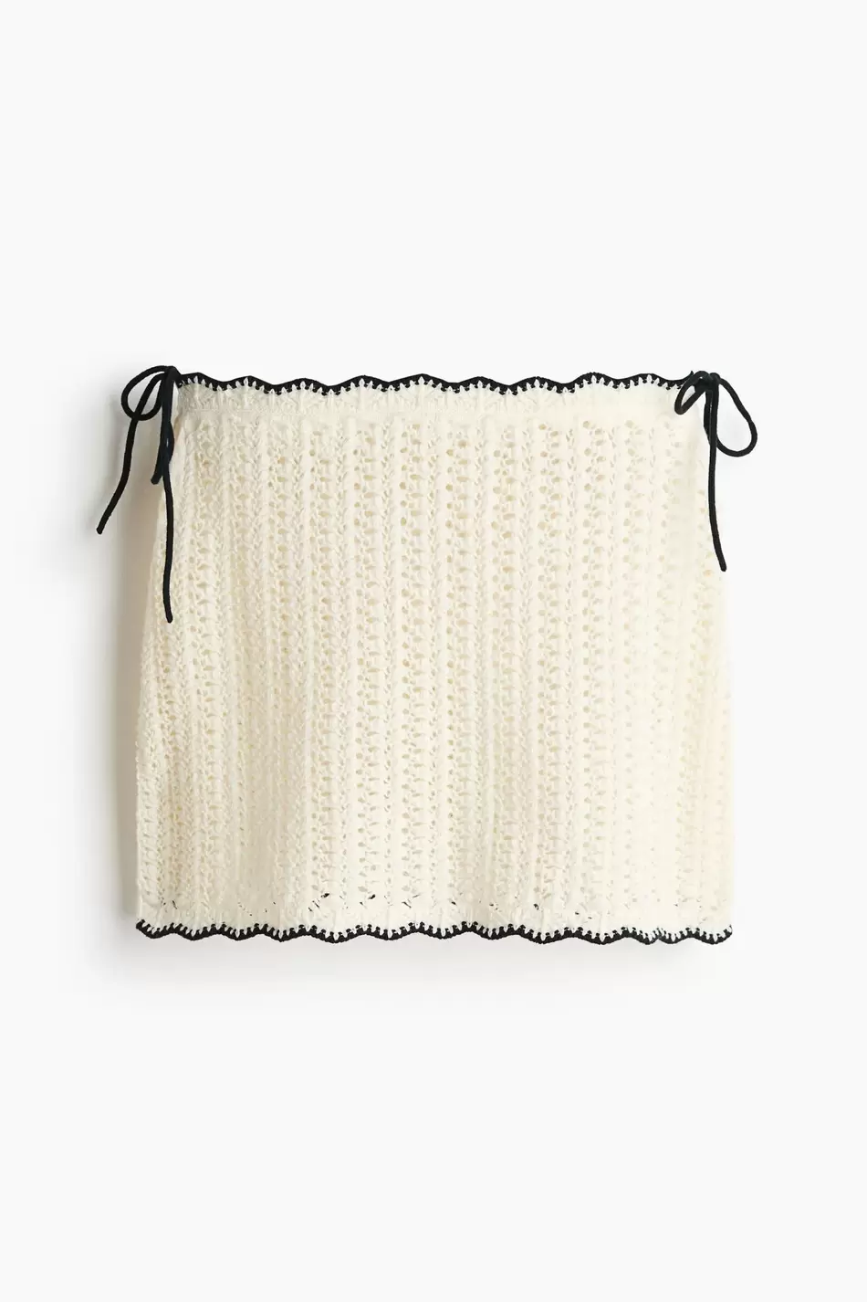 Minifalda playera efecto crochet