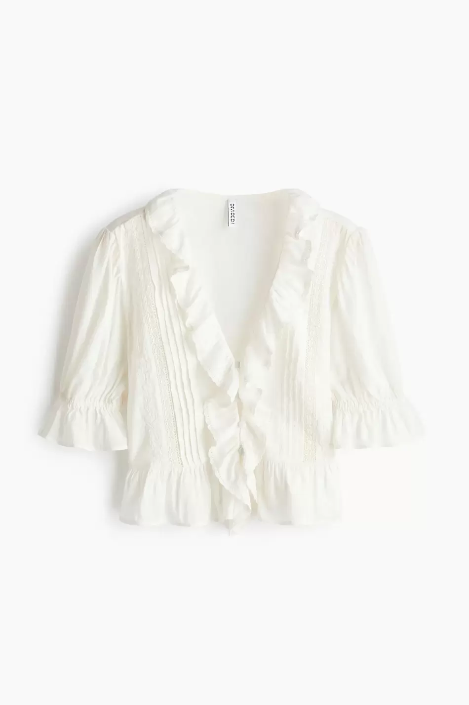 Blusa con ribetes de volante