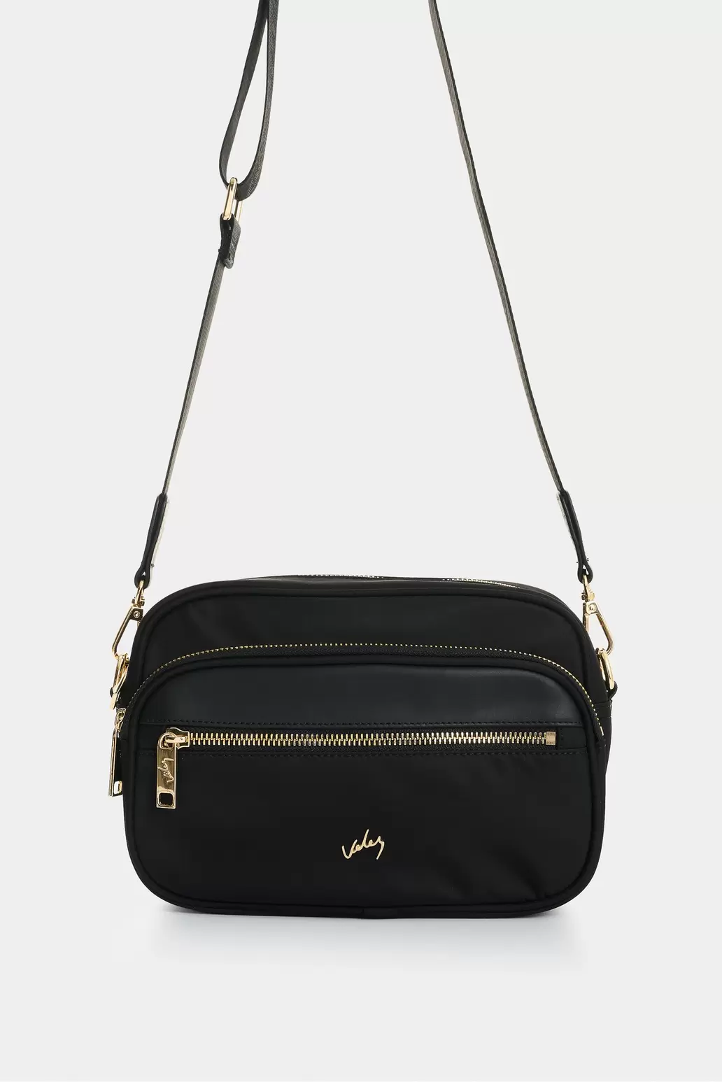 Manos libres en lona y cuero para mujer Camelia Negro