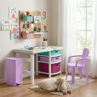 Combo Estudio Infantil Escritorio, 1 Silla, 1 Basurero Pedal NIÑAS