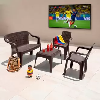 Combo Sala Eterna, 2 Sillas Con Brazo, 1 Mesa de Centro, 1 Silla Doble