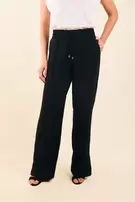 Pantalon bota recta pret-resot - Negro
