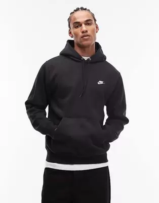Nike Club hoodie in black